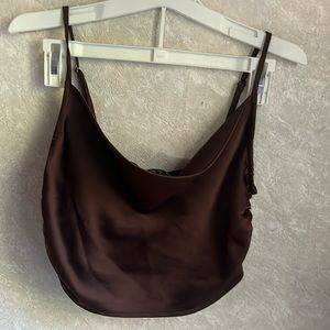 F21 Silky Cropped Top